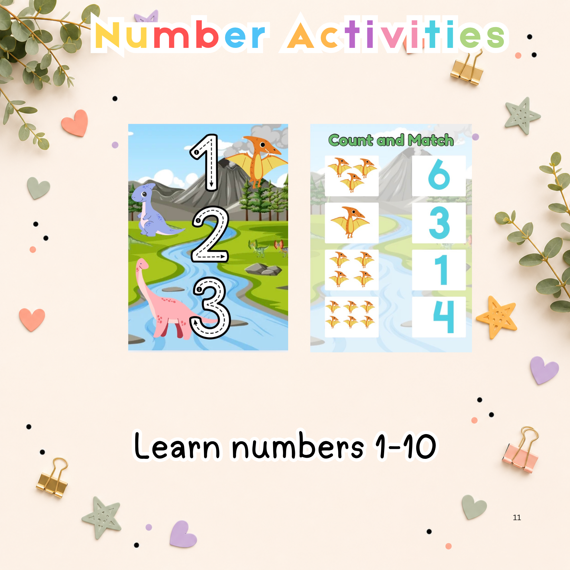 Preschool Activity Pack-Prehistoric Dinosaurs
