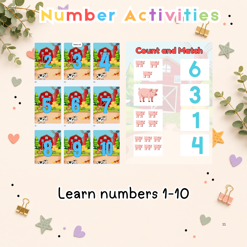 Preschool Activity Pack- On the farm